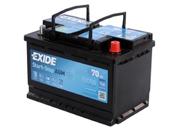 Аккумулятор EXIDE AGM EK700 оп 70 Ач 760 А AGM